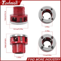 Findmall 1-1/4&Prime; & 1&rdquo; NPT 12-R RH Die Head & Dies 4 Ratchet Pipe Threader