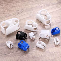 1-Pack 1/8-1/4 1/4-5/16 1/4-1/2 1/2-5/8 Inch Plastic Tubing Clamps [White]