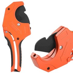 Bates- PVC Pipe Cutter, Cuts up to 2-1/2&Prime;, Orange Ratcheting PVC Pipe Cutter Too