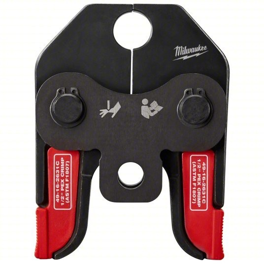MILWAUKEE Press Jaw: 1/2 in Pipe, PEX, For ASTM F1807/F2159, Sub-Compact Tool