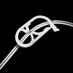 1-Pack 1/8-1/4 1/4-5/16 1/4-1/2 1/2-5/8 Inch Plastic Tubing Clamps [White]