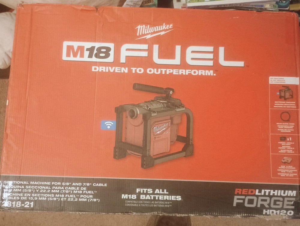 Milwaukee 2818-21 M18 FUEL Sectional Machine for 5/8&rdquo; & 7/8&Prime; Cable