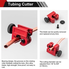 Brake Line Double & Single Flaring Tool Kit with Tubing Cutter, Brake Line Re&hellip;
