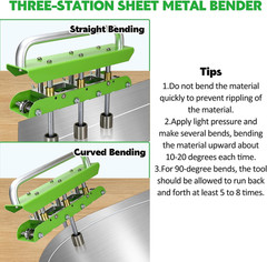 Three-Station Edge Roller Bender 0-90&deg;Bending Angle Adjustable for 29 to 22-Gaug