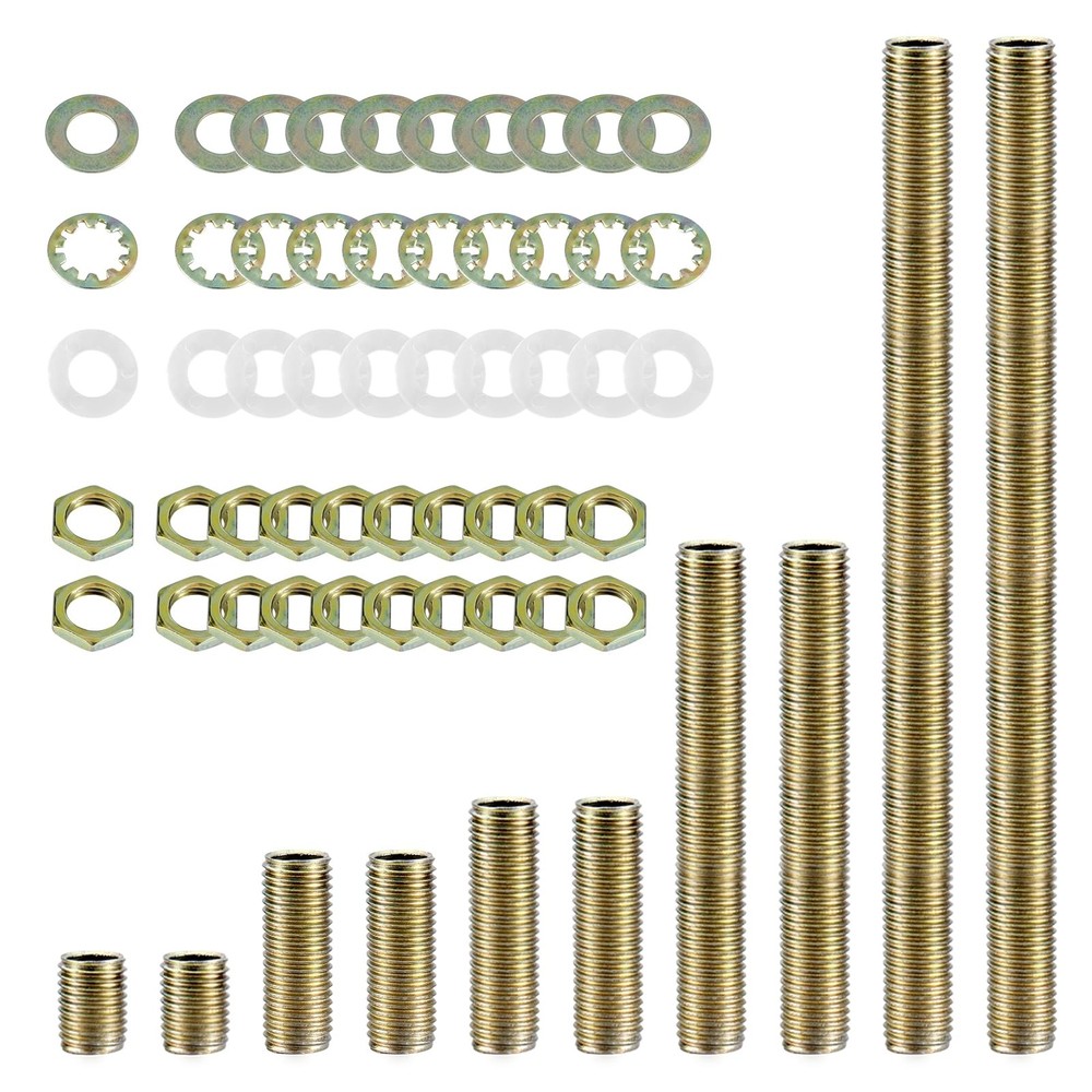 Antique Brass Lamp Repair Hardware Kit &ndash; 5 Sizes, 60 One Size,