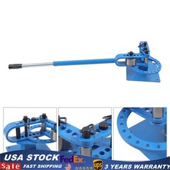Premium Pipe Tube Bender 1&rdquo;-3&rdquo; inch Manual Tube Bender w/ 7 Dies Tubing Metal