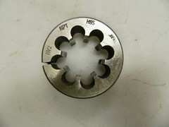 Interstate Round Pipe Die 1 &ndash; 11-1/2 NPT Thread 2-1/2" Outside Dia HSS 0380