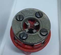 Vintage RIDGID 1/8&Prime; Die Head Complete For O-R Drop Head Pipe Threader USA Tool
