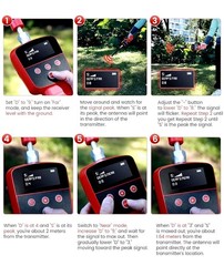 Pipe Locators Receiver Underground Pipe Sewer Inspection Drain 512Hz Locator LED