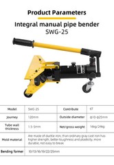 SWG-25 Hydraulic Pipe Bender Portable Bending Machine