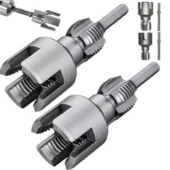 2pcs Integrated Internal & External Pipe Threading-Tool,PVC Pipe Threader Kit
