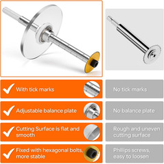 Inside Pipe Cutter for PVC Pipe, Cutter Tool Set with Scale Adjustable Depth Gau