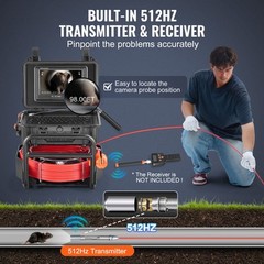 9&Prime; Sewer Camera 98 ft/30m Self-Leveling Drain Camera with 512Hz Transmitter