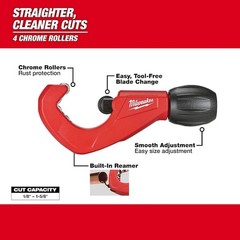 Milwaukee Tool 48-22-4252 1-1/2&Prime; Constant Swing Copper Tubing Cutter