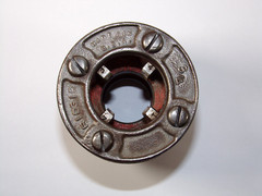 RIDGID 00R Pipe Threader Die Head Set with Ratchet, 3/4&Prime;, 3/8&Prime; & 1/4&Prime; 00-R
