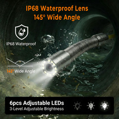 Sewer Camera 165ft/50m Borescopes Plumbing 4.3&Prime; HD Color Screen