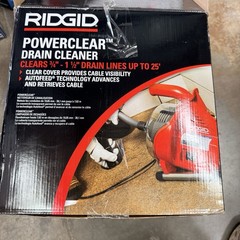 RIDGID 55808 PowerClear Drain Cleaning Machine For 3/4&Prime;-1 1/2&Prime; Drain Lines