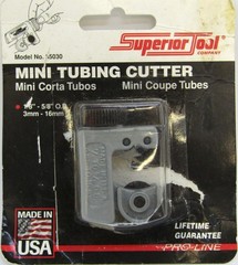 Superior Tool 5/8 in. PRO MINI Tube Cutter Black/Silver 1 Pack Model 35030