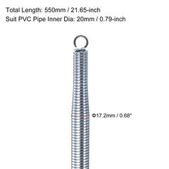 Pipe Bending Spring 17.2mm OD 550mm Tube Bending Spring Pipe Bender