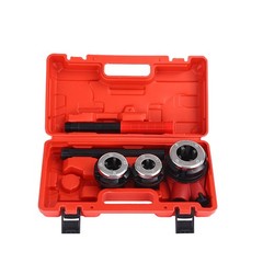 Portable Ratchet Pipes Threader Kit Manual Ratcheting Threading Tool Set Wi BCDO