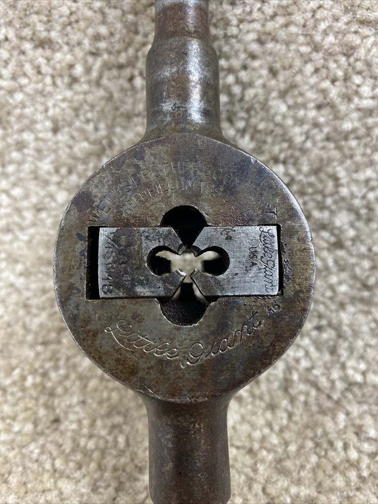 Greenfield Little Giant Die Handle & Die Vintage Wells Brothers Co