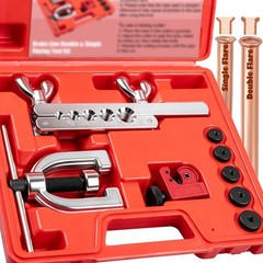 Brake Line Double & Single Flaring Tool Kit with Tubing Cutter, Brake Line Re&hellip;