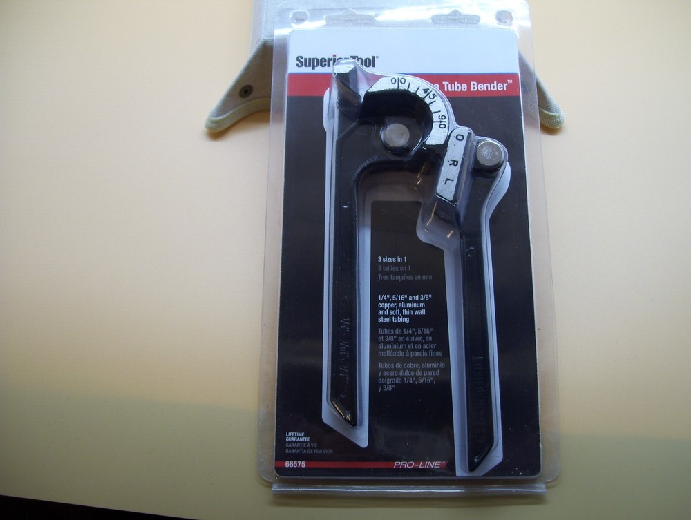 Lever Type Tube Bender 3 Sizes In One 1/4&Prime;, 5/16&Prime;, 3/8&Prime; Superior Tool New Sealed