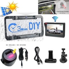 Solar Power Wireless Car Rear View Backup Camera Kit 3 Mins Installation Night