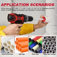 Efficient 4-Piece PVC, CPVC & ABS Pipe Reamer Set for Repair Excellence