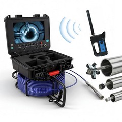 9 In Self-Leveling Sewer Camera 165ft Pipe Inspection Camera w/ 512Hz Locator