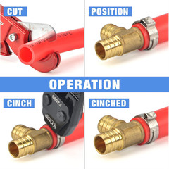 PEX Cinch Clamp Crimping Tool for Stainless Steel Clamps from 3/8-Inch to 1-Inch