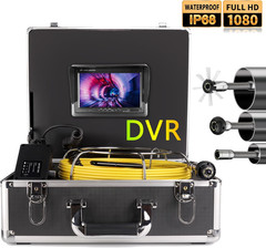 7&Prime; Waterproof Pipe Inspection Camera with 100ft Cable & DVR Recorder