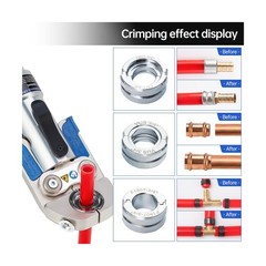 Hydraulic Copper Pipe Tube Fittings Crimping Tool with 30&deg; Angle Jaw with1/