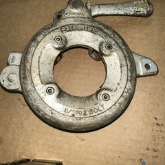 Ridgid 500B Bolt Die Head, 1-1/8 to 2 Inch Capacity w NEW 1-1/8x 7 Dies