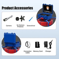 9&Prime; Sewer Camera 100m/328ft Pipe Inspection Camera w/ 512hz Sonde Self Leveling