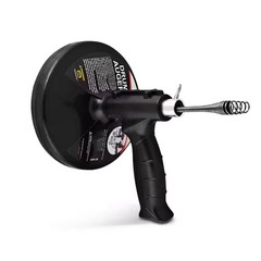 15 Ft. Drum Auger Steel Plumbing Drain Snake with Drain Cleaning Cable