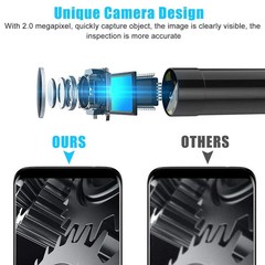 Pipe Inspection Camera Endoscope Video Sewer Drain Cleaner Waterproof Snake USB