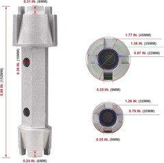 HAUTMEC Tub Drain Remover Wrench PL0030