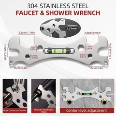 7PCS Plumbing Tool Set &ndash; Sink Wrench, 8-in-1 Faucet Wrench, Universal Plumber Wr