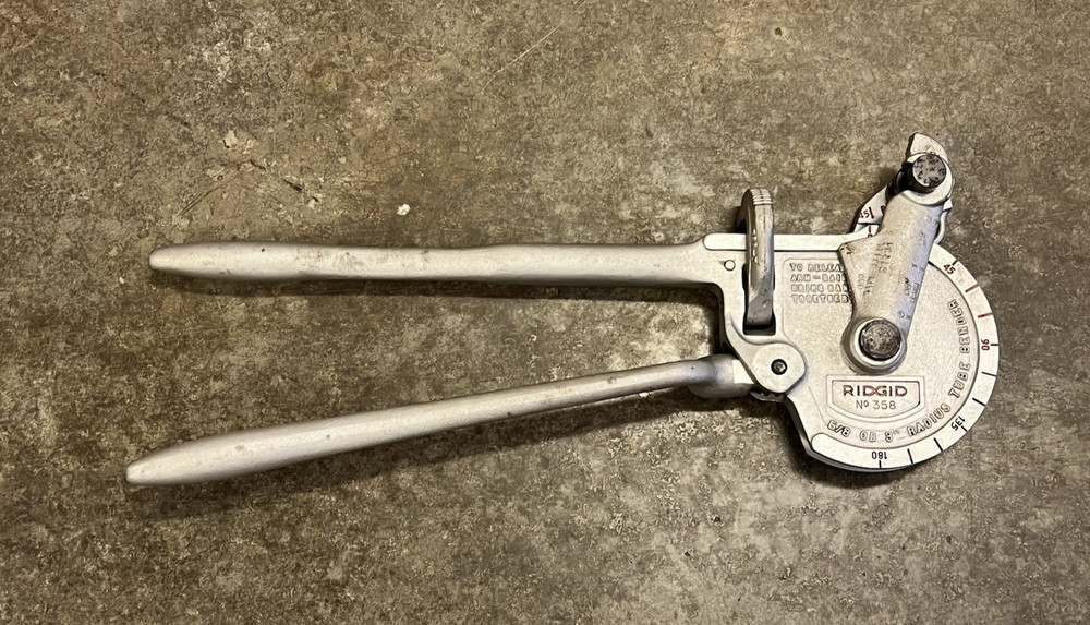 RIDGID 358 5/8 Diameter Ratcheting Tubing Tube Bender Bending Tool 3&Prime; Radius USA