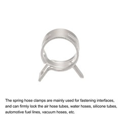 Spring Hose Clamp, 20pcs 65Mn Steel 13mm Low Pressure Air Clip, Nickel Plated