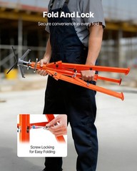 VEVOR Pipe Stand 2500LBS Pipe Jack Stand 27.2&Prime;-52&Prime; Height for 1/2&Prime; to 12&Prime; Pipes