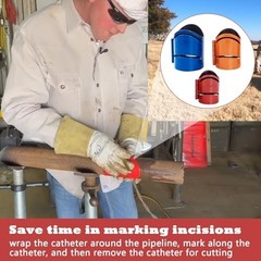 Pipe Cutting Guide Kit 3Pcs &ndash; Steel, 45&deg;/90&deg;/22.5&deg;/Saddle Cuts, Sizes 1-7/8&Prime; to
