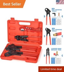 Durable 5-Piece iCrimp PEX Crimping Tool Set &ndash; Ideal for Professionals & DIYers