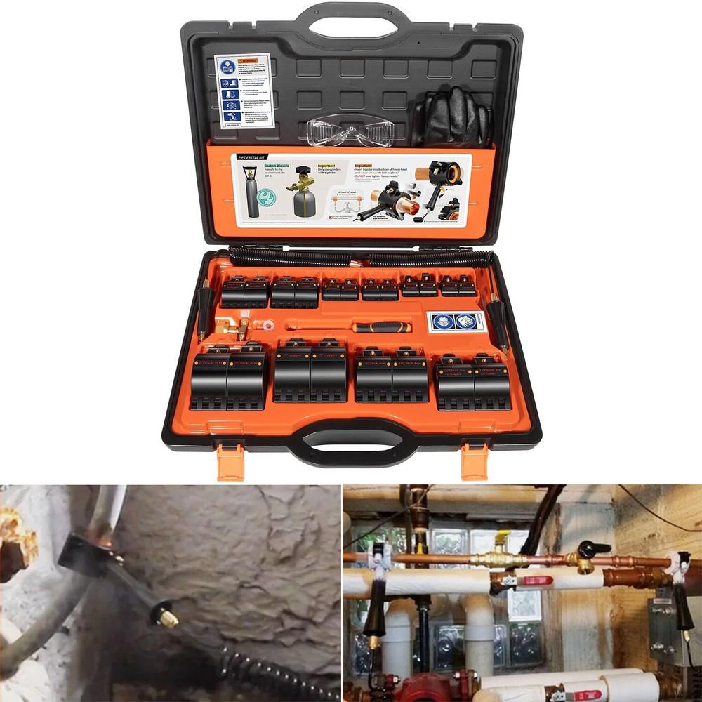CST2 General Cold-Shot Pipe Freeze Kit 10 Set Freeze Heads Pipes from 1/8&Prime; to 2&Prime;