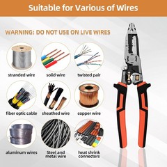 Wire Stripper Wire Crimping Tool &ndash; 10-in-1 Versatile Wire Cutter Crimper Cable S