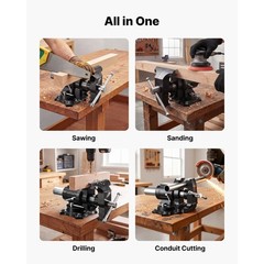 Heavy Duty Bench Vise, 5.5&Prime; Jaw Width, Double Swivel Rotating Multi &ndash; Purpose