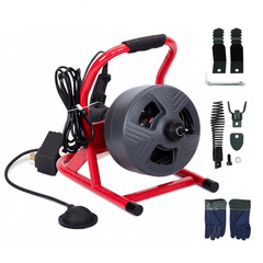 50FT x 5/16 Inch Drain Cleaner Machine, Electric Drain Auger for 3/4&Prime;-3&Prime; Pipes