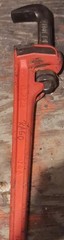 RIDGID 24 in Cast Iron End Pipe Wrench Heavy Duty Adjustable 3 in Capacity