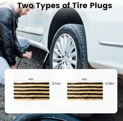 ETENWOLF Flat Tire Repair Kit with Plugs 16 Pcs, Heavy Duty Tire Plug Kit for Ca